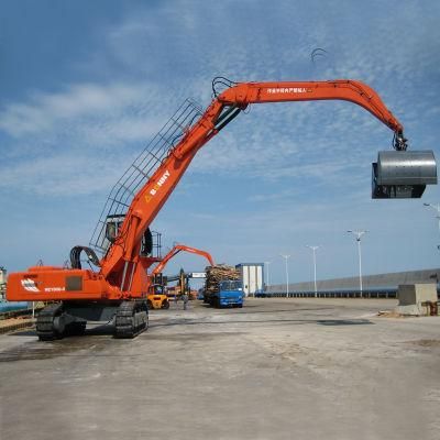 50ton Electric Crawler Grabbing Crane Material Handler Excavator with Clamshell for Loose Material