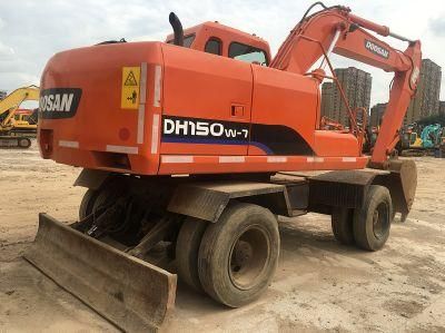 Used Wheel Type Doosan 15t Excavator Dh150W-7 Dh220W Wheel Excavator