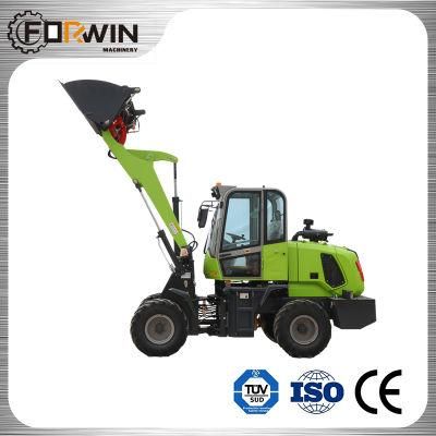 China Famous Construction Machinery Equipment Small Front End Shovel 1.2 T Compact Bucket Hydraulic Mini Wheel Loader Fw912D with CE