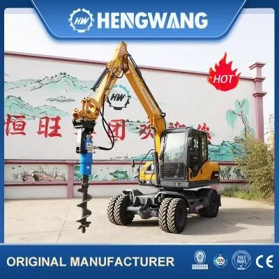 8 Ton Wheel Excavator Cheap Price Digging Machine for Sale
