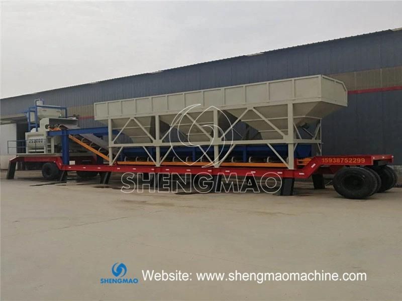 Low Cost 30m3/H Small No Foundation Mobile Concrete Batching Plant with Direct Factory Price