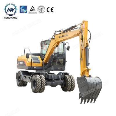 Multifunction 8 Ton Wheel Excavator Diverse Accessories with Hydraulic System