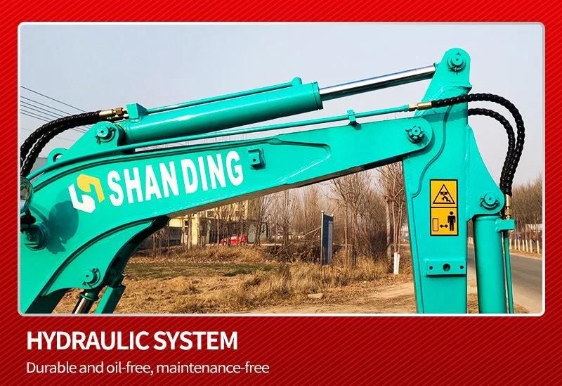 Shanding 1.6ton Excavator with Cabin Hot Sale in Europe
