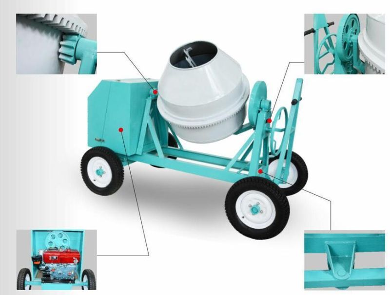 Gasoline Portable Concrete Mixer Concrete Mixer Capacity 400L