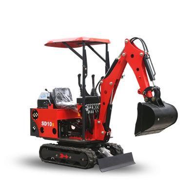 Chinese Mini Excavator SD10s 0.8 Ton Mini Excavator Small Micro Mini Excavator 0.8 Ton 1 Ton 0.8 Ton Mini Excavator with Koop Engine