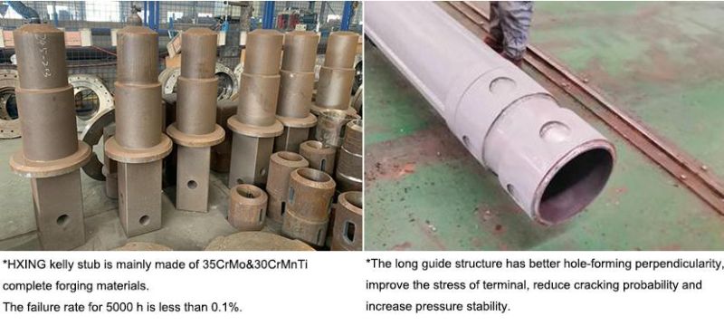 Precise and Elaborate Interlocking Kelly Bar Suit to Liebherr Rotary