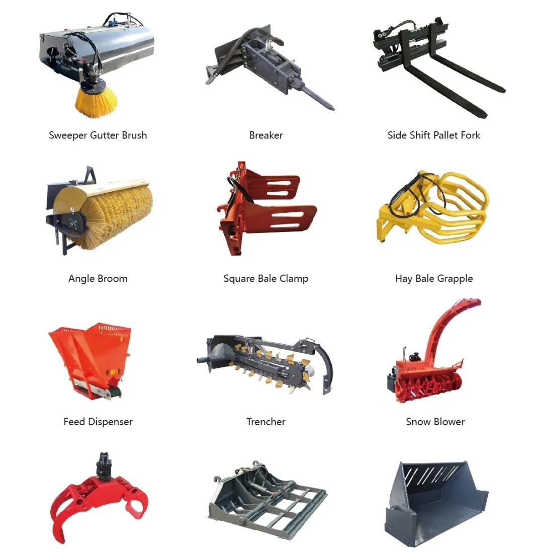 China Supplier Hzm Compact/Articulated/Multifunctional with CE/Euro 5 Engine Bucket/Fork/Attachments/Cab/Rops/Roll Bar 812 Mini Loader for Sales/Garden