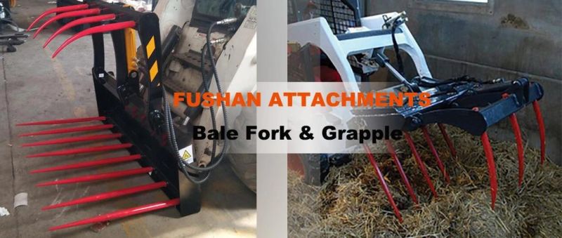 Skid Steer Loader Attachment Bale Handler, Bale Fork