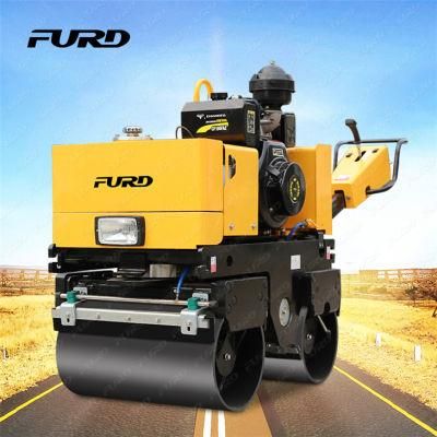 800kg Hydraulic Drive Walk Behind Double Drums Vibratory Road Roller