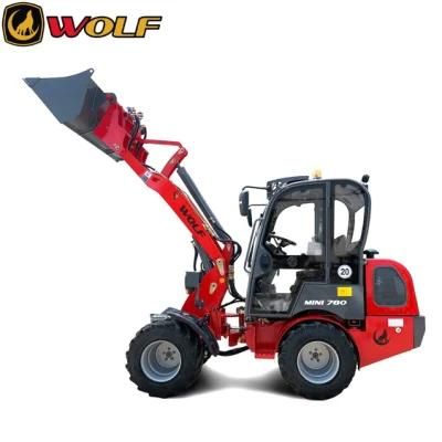 CE Wolf 1 Ton Mini /Small Radlader Wheel Loader with Italy Hydrostatic System