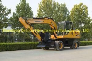 4WD Hengte Brand 15.5ton Middle Hydraulic Bucket Wheel Excavator Factory Supplier Ht155W