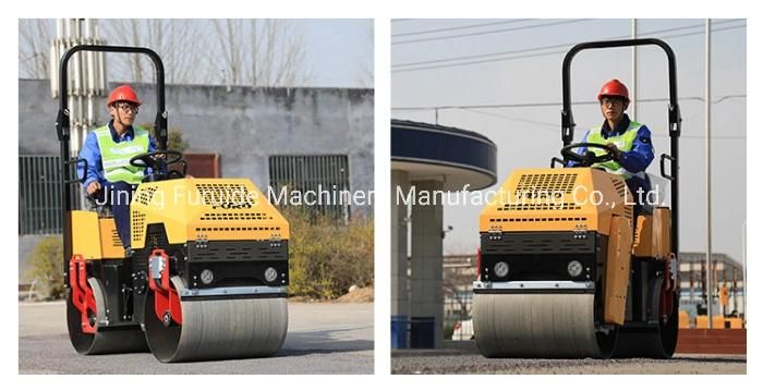 Mini Double Drum Vibratory 1 Ton Road Roller for Compaction