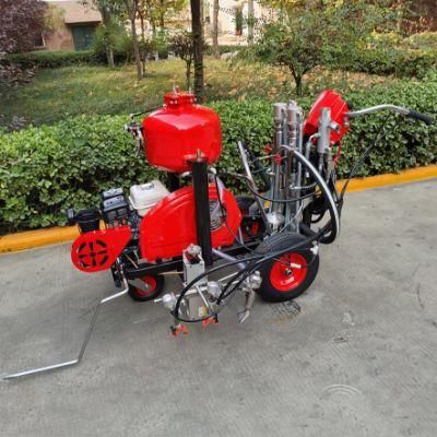 Hand-Guided Cold-Plastic Road Line Marking Machine with External-Mixing Application