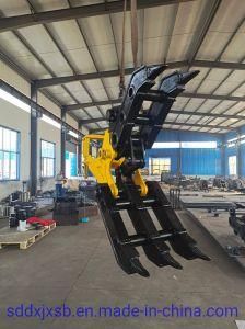 High Quaulity Performance Mechanical Heavy Style Rock Grapple for Excavator 14ton