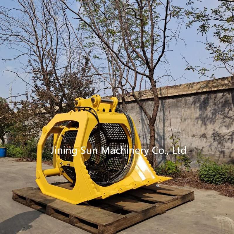 15 Tons Excavator Rotating Screener/Sieving/Mesh Screener Bucket