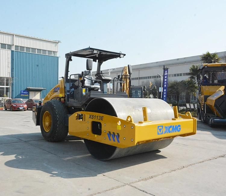 XCMG Official Cheap 10 Ton Road Roller Xs113e China Full Hydraulic Dual-Drive Single Drum Vibratory Rollers Machine with Cummins Engine Price