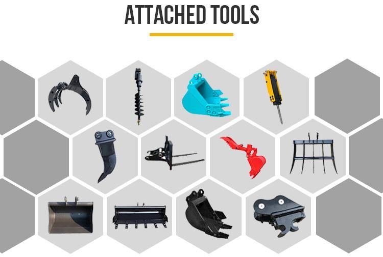 Factory Supply Multifunction Hydraulic Crawler Small Digger Mini Excavator in Cheap Price