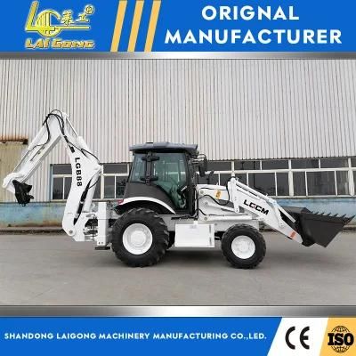 Lgcm China Backhoe Loader Lgb88 with 4in1 Bucket