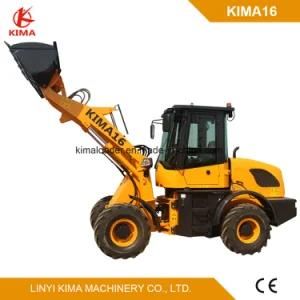 Kima16 Small Loader with 1600kg Rated Load Ce Approved Frond End Loader