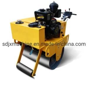 Good Quality 550kg Walk Behind Tandem Drum Asphalt Vibratory Roller / Double Steel Roller / Stadium Compactor