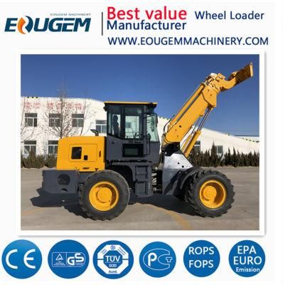 Eoguem Telescopic Wheel Loader 2 Tons Lifting Capacity with Ce