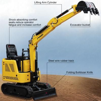 Mini Excavator Digging Hydraulic Small Digger Machine