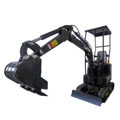 Earth Moving Machinery 0.8ton 1ton Mini Digger in Excavator with Free Bucket for Sale