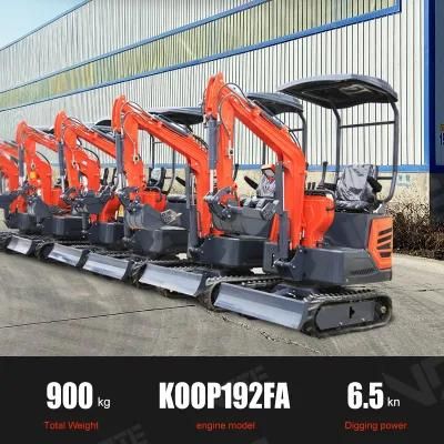 CE ISO EPA China Cheap Home Use New 1 Ton 1000 Kg Crawler Hydraulic Mini Excavator Factory Prices for Sale