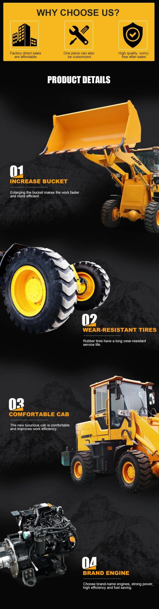 CE Chinese 1.8cbm 3 Ton Front End Loader with Joystick and Fork Cheapest Articulated Mini Wheel Loader for Sale