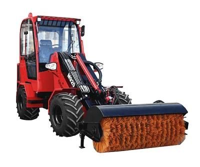 CE Approved Small Loader 2ton Compact Farm Machine Mini Wheel Loader with Snow Bucket