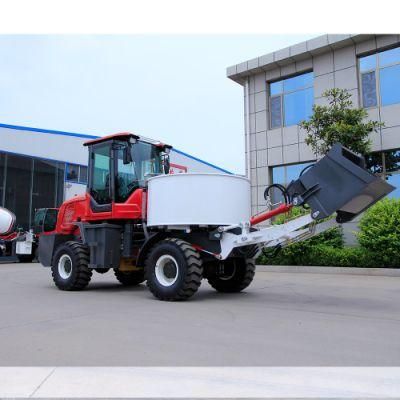Flat Mobile Self Loading Concrete Mixer Hy200 with Lift