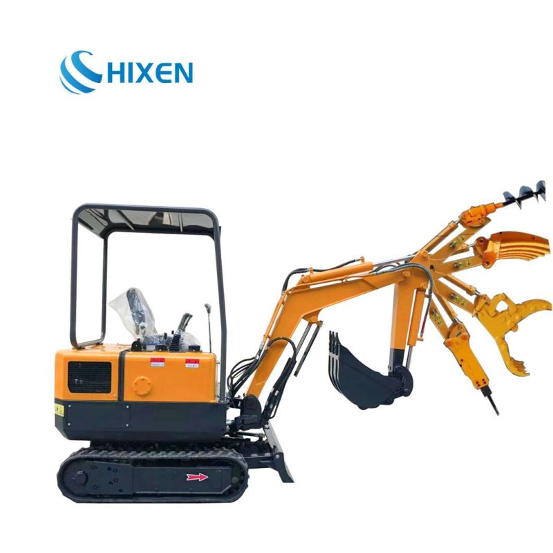 Ce Approved Mini Crawler Excavator with Attachments Earth Drill Hydraulic Rock Splitter Break Hammer