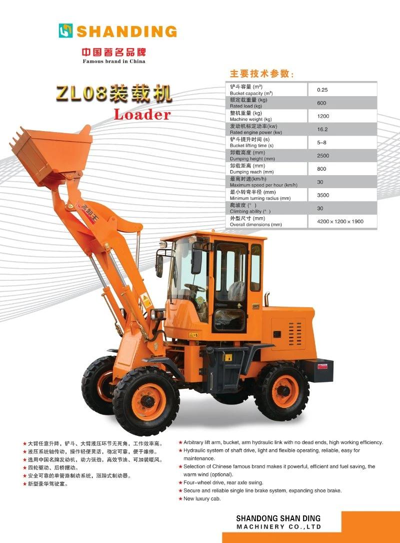 Europe Model CE Certified Earth Moving Machinery 1 Ton 2 Ton Wheel Loader Mini Loader Wheel for Sale