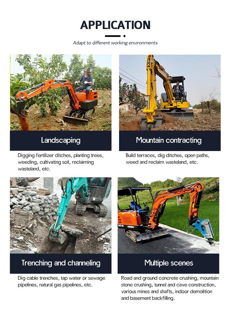 1 Ton Mini Excavator Micro Small Bagger for Sale