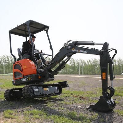 Rated Power 1.2 Ton Excavator Small Bare Weight Mini Excavator 1 Ton Working Good Traction China Produced