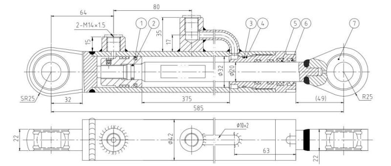 High Quality Land Leveller Hydraulic Oil Cylinder