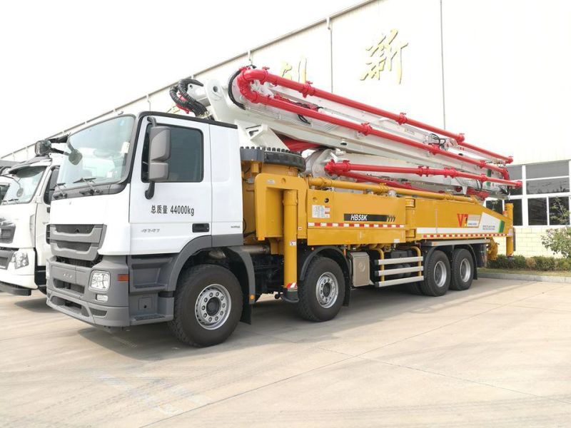 Brand 58m Concrete Machinery Truck Mounted Boom Conrete Pump