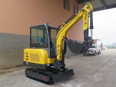 China Mini Excavator 0.8t Small Digger 1 Ton Excavator Closed Cab for Sale