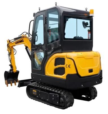 Chinese Brand Lugong Lh18t Mini Backhoe Excavadora Mini Digger Excavator/Micro Digger/Small Digger/Excavator Machine with High Quality