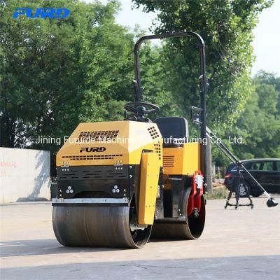 Diesel Engine Double Drum Vibratory Asphalt Roller with 1 Ton Weight