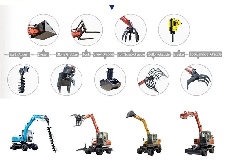 Excavator Grapple Metal Scraps Wood Grapple Manufacturers Sugarcane Grab Loader