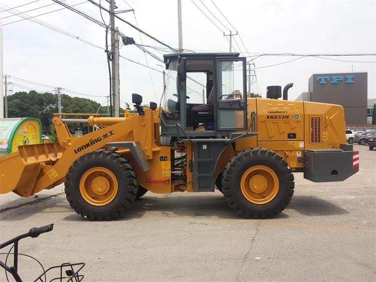 Skid Steer Cheap Price Lonking LG833n 3t Small Wheel Loaders