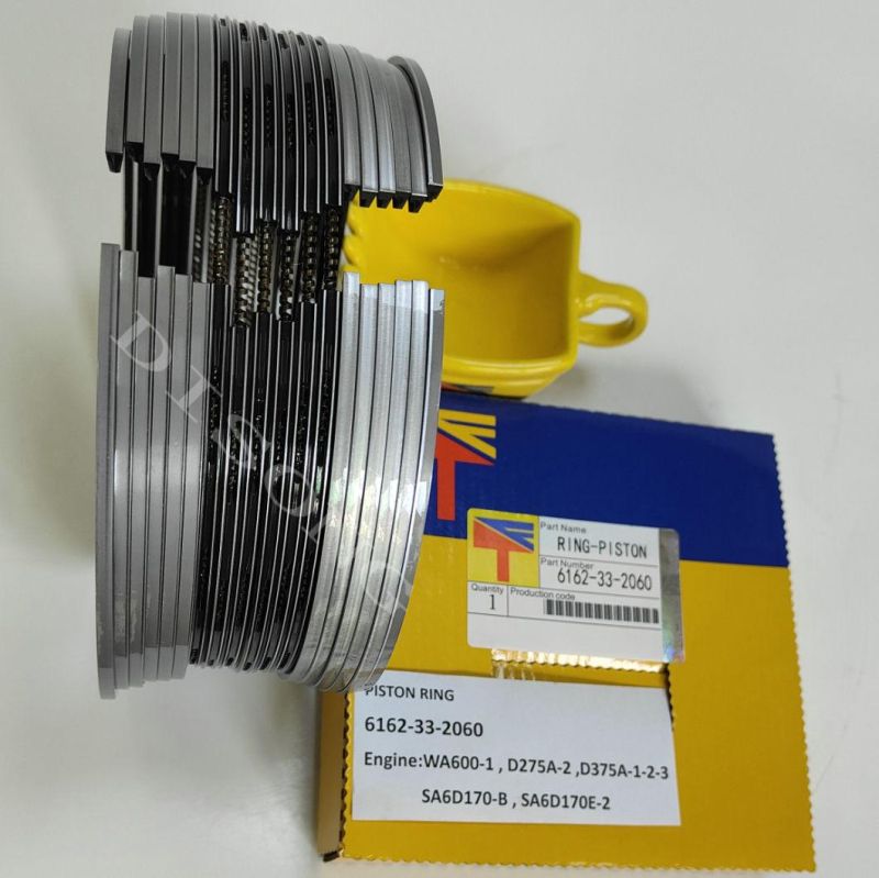 High Quality Diesel Engine Mechanical Parts Piston Ring 6162-33-2060 for Construction Bulld Parts D375A D275A Wheel Loaders Parts Wa600 Engine Parst S6d170