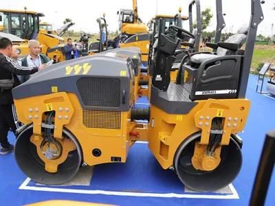 Mini Vibratory Roller 4 Ton Manual Double Drum Road Roller Compactor Xmr403