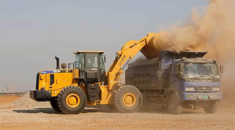 Sem Brand Bucket Loader 5ton Sem653D Wheel Loader with Rock Bucket