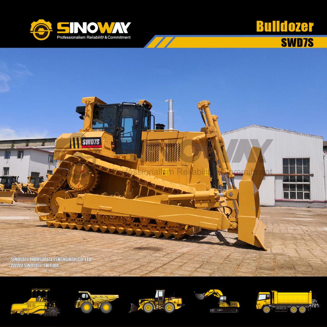 Swamp Bulldozer Track Landfill Bulldozer Swd7s with Three Shanks Ripper