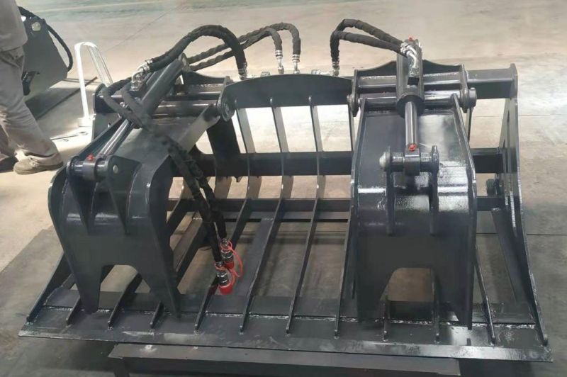 Skid Steer Attachments Rock Grapple Bucket for Sale