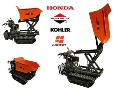 500kg Loading High Tip Track Mini Dumper with 6+2 Gear Box