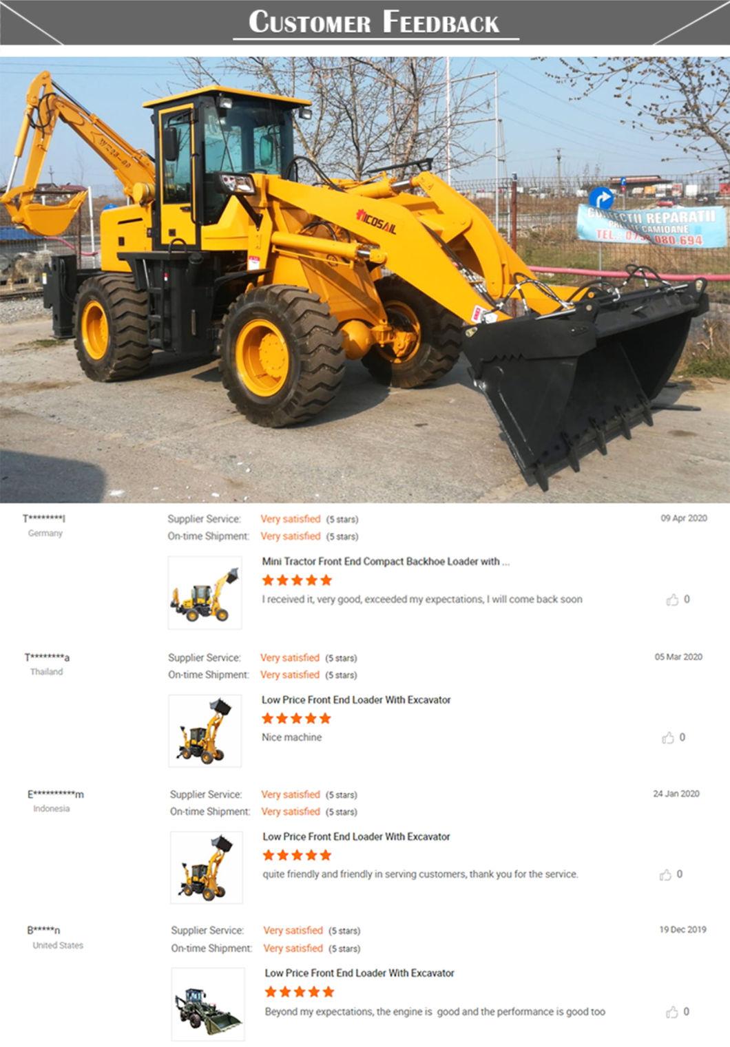 Easy to Operation Chinese Small Backhoe Loader Wheel Front Loader and Backhoe