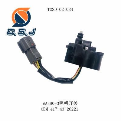 Wheel Loader Parts 417-43-26221 Lamp Switch for Wa380-3 Wa320